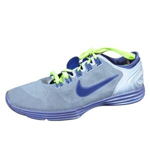 Nike Lunarhyperworkout XT+ Women Athletic Training Shoe Size 6 Gym Grey Purple